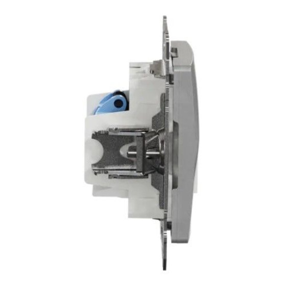 Телефонна/комп'ютерна розетка Schneider Electric Sedna Design & Elements RJ11+RJ45 кат. 6 UTP алюміній SDD113468