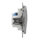 Телефонна/комп'ютерна розетка Schneider Electric Sedna Design & Elements RJ11+RJ45 кат. 6 UTP алюміній SDD113468