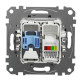 Телефонна/комп'ютерна розетка Schneider Electric Sedna Design & Elements RJ11+RJ45 кат. 6 UTP алюміній SDD113468
