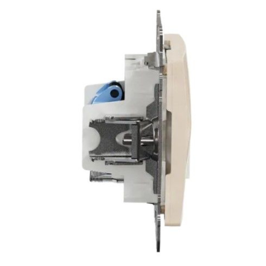 Телефонна/комп'ютерна розетка Schneider Electric Sedna Design & Elements RJ11+RJ45 кат. 6 UTP бежева SDD112468