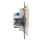 Телефонна/комп'ютерна розетка Schneider Electric Sedna Design & Elements RJ11+RJ45 кат. 6 UTP бежева SDD112468