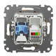 Телефонна/комп'ютерна розетка Schneider Electric Sedna Design & Elements RJ11+RJ45 кат. 6 UTP бежева SDD112468