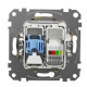 Телефонна/комп'ютерна розетка Schneider Electric Sedna Design & Elements RJ11+RJ45 кат. 6 UTP береза SDD180468