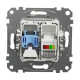 Телефонна/комп'ютерна розетка Schneider Electric Sedna Design & Elements RJ11+RJ45 кат. 6 UTP біла SDD111468
