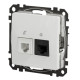 Телефонна/комп'ютерна розетка Schneider Electric Sedna Design & Elements RJ11+RJ45 кат. 6 UTP біла SDD111468