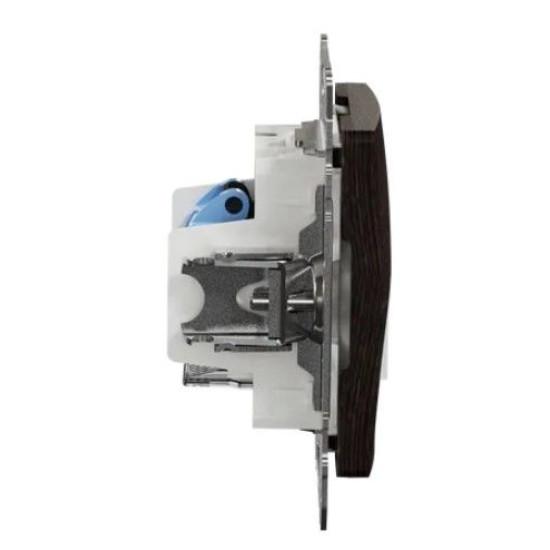 Телефонна/комп'ютерна розетка Schneider Electric Sedna Design & Elements RJ11+RJ45 кат. 6 UTP венге SDD181468