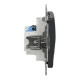 Телефонна/комп'ютерна розетка Schneider Electric Sedna Design & Elements RJ11+RJ45 кат. 6 UTP чорна SDD114468