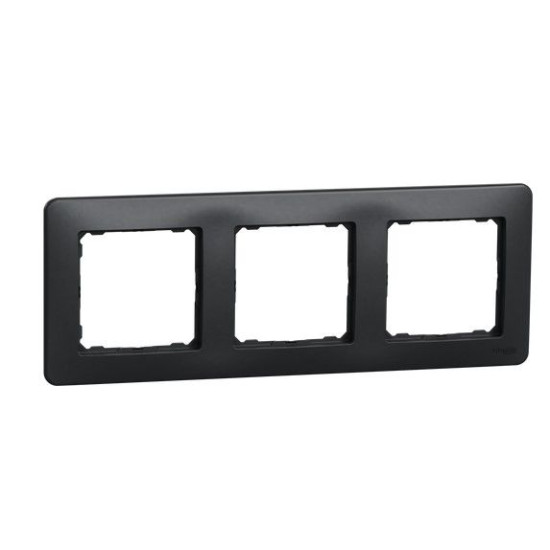 Трипостова рамка Schneider Electric Sedna Design чорна SDD314803