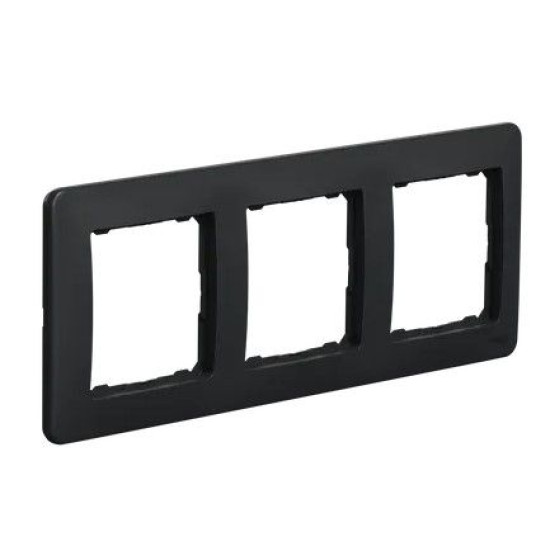Трипостова рамка Schneider Electric Sedna Design чорна SDD314803