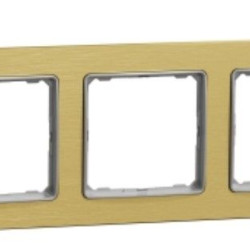 Трипостова рамка Schneider Electric Sedna Elements Sedna Elements матове золото SDD371803