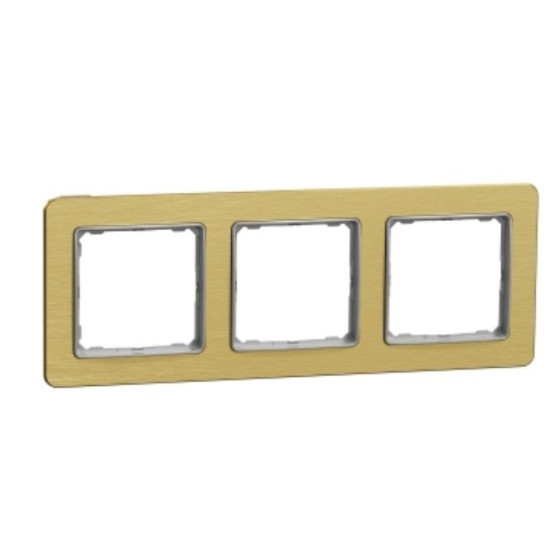 Трипостова рамка Schneider Electric Sedna Elements Sedna Elements матове золото SDD371803