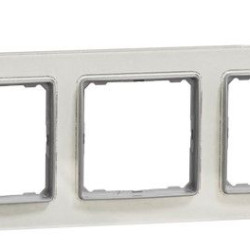Трипостова рамка Schneider Electric Sedna Elements штучне біле скло SDD360803