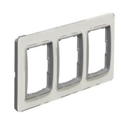 Трипостова рамка Schneider Electric Sedna Elements штучне біле скло SDD360803
