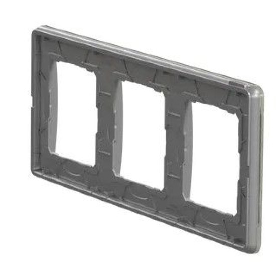 Трипостова рамка Schneider Electric Sedna Elements штучне біле скло SDD360803
