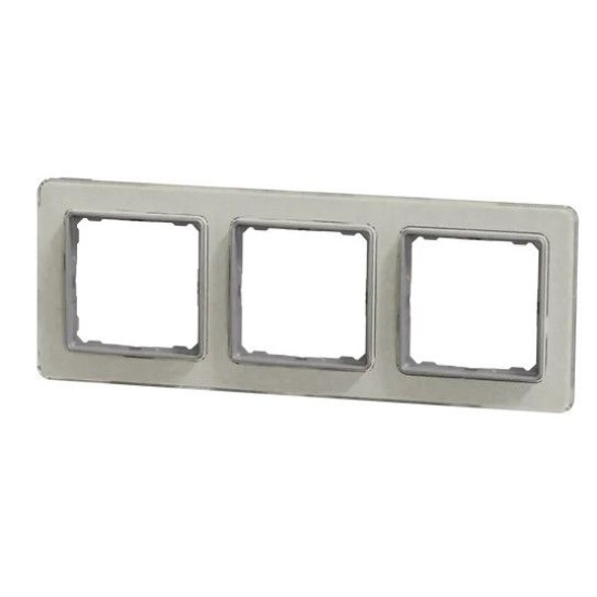 Трипостова рамка Schneider Electric Sedna Elements штучне біле скло SDD360803