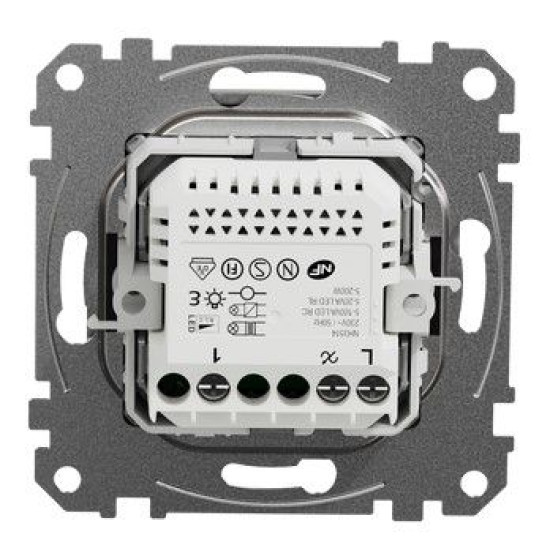Універсальний поворотний світлорегулятор Schneider Electric алюміній SDD113502