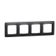 Чотирьохпостова рамка Schneider Electric Sedna Design чорна SDD314804
