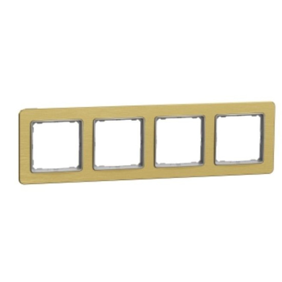 Чотирьохпостова рамка Schneider Electric Sedna Elements Sedna Elements матове золото SDD371804