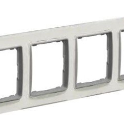 Чотирьохпостова рамка Schneider Electric Sedna Elements штучне біле скло SDD360804