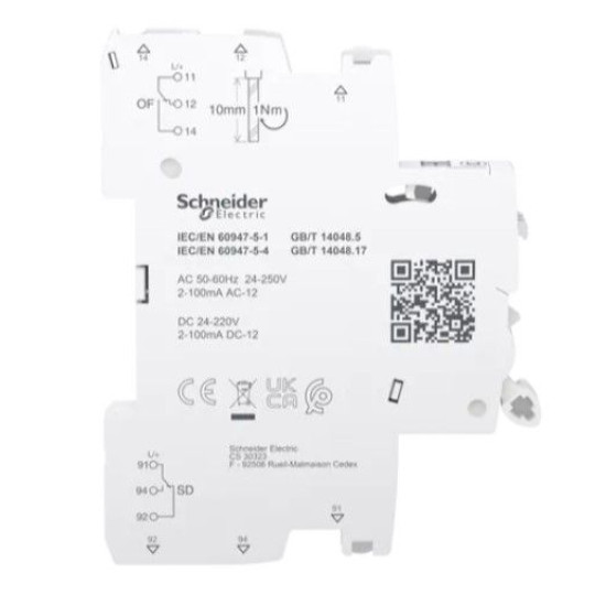 Допоміжний контакт Schneider Electric Acti9 OF/SD+OF 2мА до 100мА