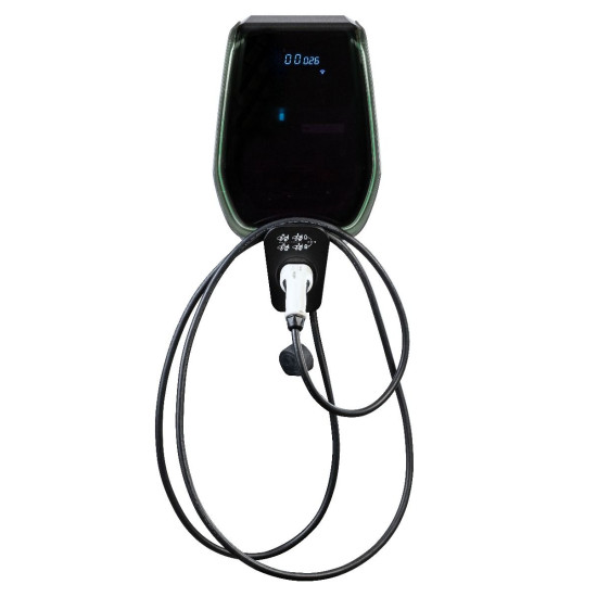 Зарядна станція ETI ET-EVPLUS22C (3,5-22кВт, 1/3-фаз., mode 3, Type2, кабель 5м)