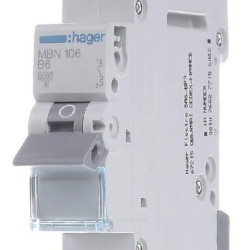 Автоматичний вимикач Hager MBN106 6кА B 6A 1P