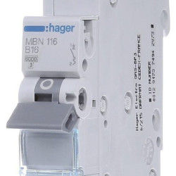 Автоматичний вимикач Hager MBN116 6кА B 16A 1P