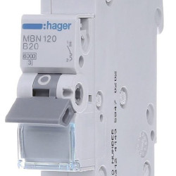 Автоматичний вимикач Hager MBN120 6кА B 20A 1P