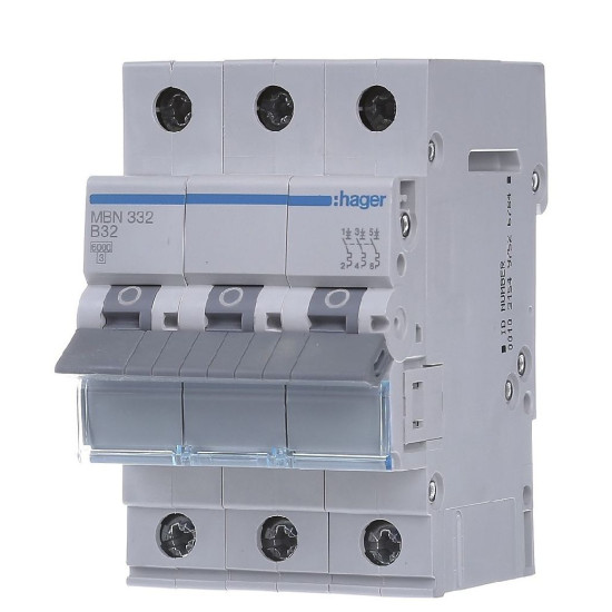 Автоматичний вимикач Hager MBN332 6кА B 32A 3P