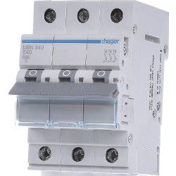 Автоматичний вимикач Hager MBN340 6кА B 40A 3P