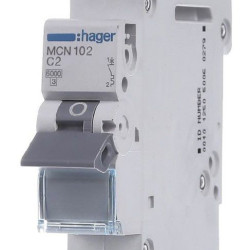 Автоматичний вимикач Hager MCN102 6кА C 2A 1P
