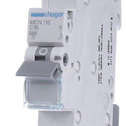Автоматичний вимикач Hager MCN116 6кА C 16A 1P