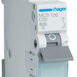 Автоматичний вимикач Hager MCS120 QC 6кА C 20A 1P