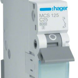 Автоматичний вимикач Hager MCS125 QC 6кА C 25A 1P