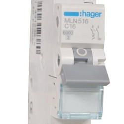 Автоматичний вимикач Hager MLN516 6кА C 16A 1P+N