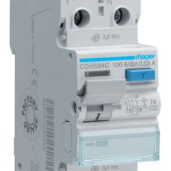 ПЗВ Hager CDH584C 2P 10кА 100A 30мА A-Hi