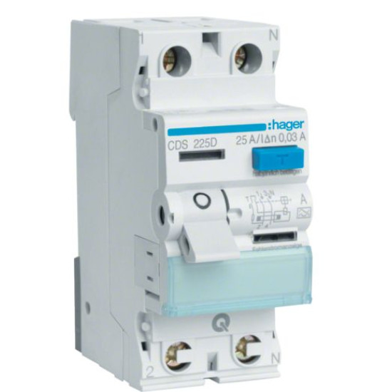 ПЗВ Hager CDS225D QC 2P 25A 30мА A