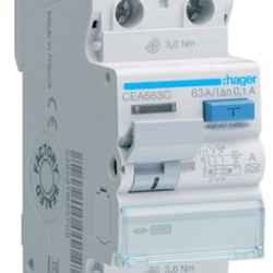 ПЗВ Hager CEA563C 2P 10кА 63A 100мА A