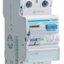 ПЗВ Hager CEA584C 2P 10кА 100A 100мА A