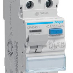 ПЗВ Hager CFH540C 2P 10кА 40A 300мА A-Hi