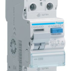 ПЗВ Hager CGA540D 2P 10кА 40A 500мА A