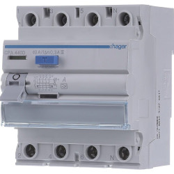 ПЗВ Hager CPA440D 4P 6кА 40A 300мА A S
