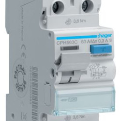 ПЗВ Hager CPH563C 2P 10кА 63A 300мА A-Hi S