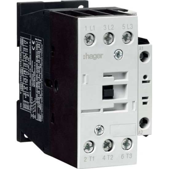 Корпусний контактор Hager EV03210D 3P 32А 24В АС 1НВ AC-3
