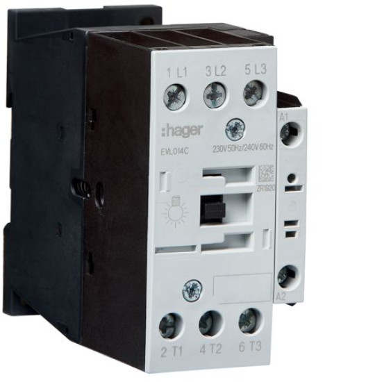 Корпусний контактор Hager EVL014C 3P 14А 230В АС AC-5b