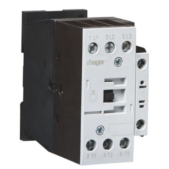 Корпусний контактор Hager EVL021D 3P 21А 24В АС AC-5b
