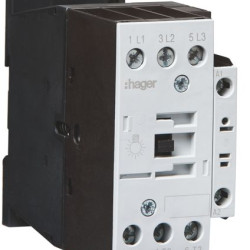 Корпусний контактор Hager EVL027D 3P 27А 24В АС AC-5b