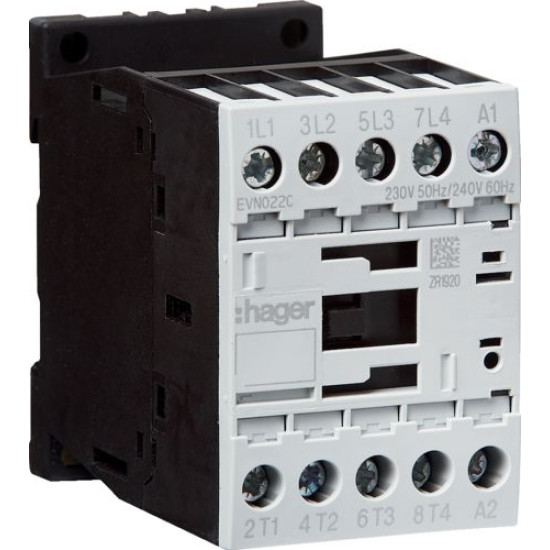Корпусний контактор Hager EVN022C 4P 22А 230В АС AC-1