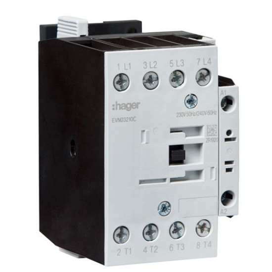 Корпусний контактор Hager EVN03210C 4P 32А 230В АС 1НВ AC-1
