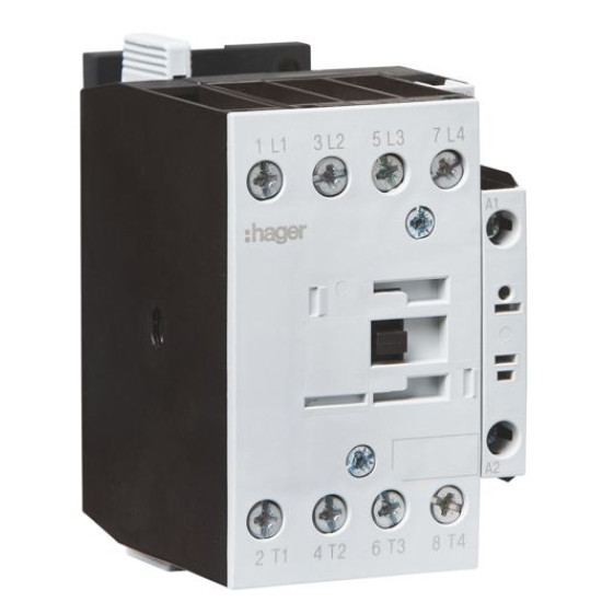 Корпусний контактор Hager EVN03210D 4P 32А 24В AC 1НВ AC-1